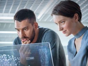 photo of business professionals upskilling with blockchain technology certification from The Blockchain Academy