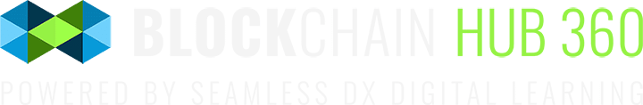 logo for blockchain hub 360 - next-generation digital experience and learning platform for workforce development, continuing education, and corporate training